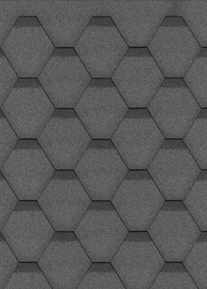 Bituminių čerpių komplektas Hexagonal Rock H101BLACK