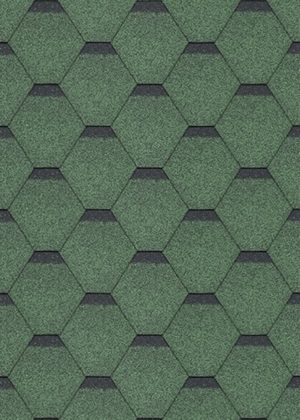 Bituminių čerpių komplektas Hexagonal Rock H101GREEN