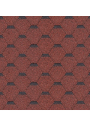 Bituminių čerpių komplektas Hexagonal Rock H520RED