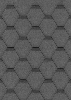 Bituminių čerpių komplektas Hexagonal Rock H550BLACK
