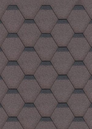 Bituminių čerpių komplektas Hexagonal Rock H550BROWN