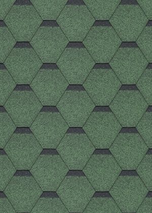 Bituminių čerpių komplektas Hexagonal Rock H550GREEN