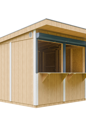 LP® SmartSide® plokštės kioskas M950 – 236 x 250 cm – 6 m2 su dažų rinkiniu Harvest Honey