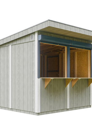 LP® SmartSide® plokštės kioskas M950 – 236 x 250 cm – 6 m2 su dažų rinkiniu Tundra Grey