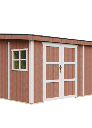 LP® SmartSide® plokštės namelis M939B su dažų rinkiniu Redwood Red