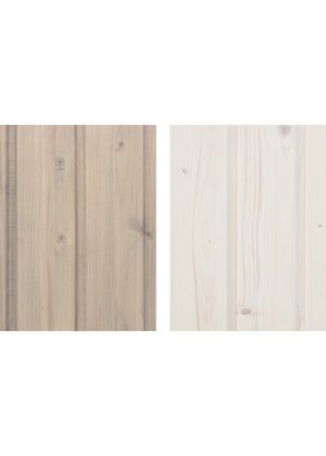 Medienos impregnantų rinkinys – namelio vidaus ir išorės apdailai – 10 l balto + 10 l pilkos spalvos impregnanto + DOVANA – teptukų rinkinys TIMBELA DKMT02-GREY/WHITE