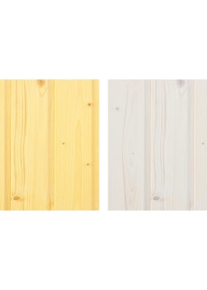 Medienos impregnantų rinkinys – namelio vidaus ir išorės apdailai – 10 l balto + 10 l šviesaus ąžuolo spalvos impregnanto + DOVANA – teptukų rinkinys TIMBELA DKMT02-LIGHT OAK/WHITE