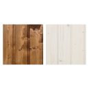 Medienos impregnantų rinkinys – namelio vidaus ir išorės apdailai – 10 l balto + 10 l tamsaus ąžuolo spalvos impregnanto + DOVANA – teptukų rinkinys TIMBELA DKMT02-DARK OAK/WHITE