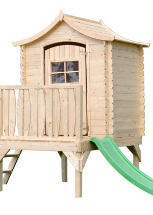 Medinis namelis vaikams su čiuožykla M550A - A212 x 112 x 146 cm / 1.1 m2