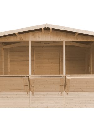 Medinis prekybinis kioskas Timbela M150A - A232 x 263 x 336 cm / 6 m2