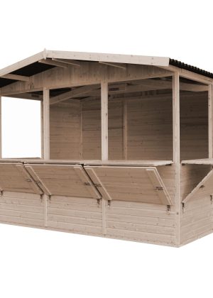 Medinis prekybinis kioskas Timbela M150B - A232 x 263 x 336 cm / 6 m2