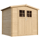 Medinis sodo namelis su grindimis - A218 x 236 x 226 cm / 4 m2 - Timbela M369F+M369G