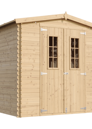 Medinis sodo namelis Timbela M369C su grindimis - A218 x 236 x 226 cm / 4 m2