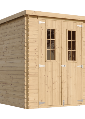 Medinis sodo namelis Timbela M309C su grindimis - A200 x 204 x 204 cm / 3.53 m2