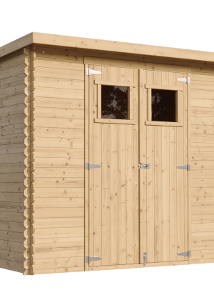 Medinis sodo namelis Timbela M310 su grindimis - A200 x 239 x 142 cm / 2.63 m2