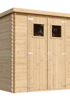 Medinis sodo namelis Timbela M311 su grindimis - A200 x 204 x 142 cm / 2.22 m2