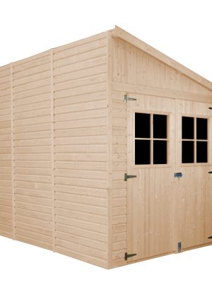 Medinis sodo namelis Timbela M339A su grindimis - A245 x 318 x 218 cm / 6 m2