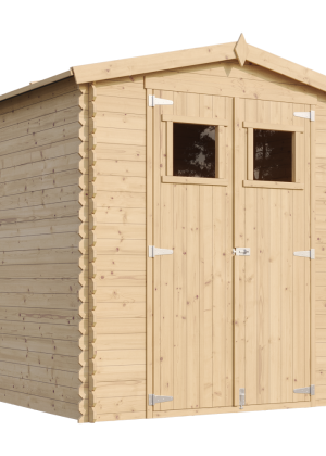 Medinis sodo namelis Timbela M343 su grindimis - A218 x 216 x 206 cm / 3.53 m2