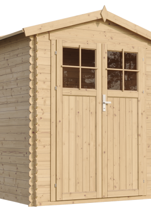 Medinis sodo namelis Timbela M367F su grindimis - A218 x 196 x 136 cm / 2 m2