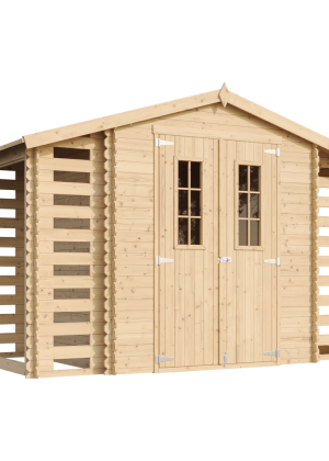 Medinis sodo namelis Timbela M391C su grindimis - A218 x 328 x 206 cm / 5.47 m2