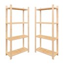 Medinių lentynų komplektas - 33x89x178 cm - TIMBELA M640