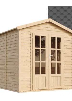 Sodo biuras Timbela M351FB+H351FBBLACK su grindimis ir čerpėmis - A233 x 233 x 222 cm / 4 m2