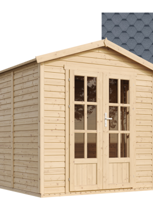 Sodo biuras Timbela M351FB+H351FBGREY su grindimis ir čerpėmis - A233 x 233 x 222 cm / 4 m2